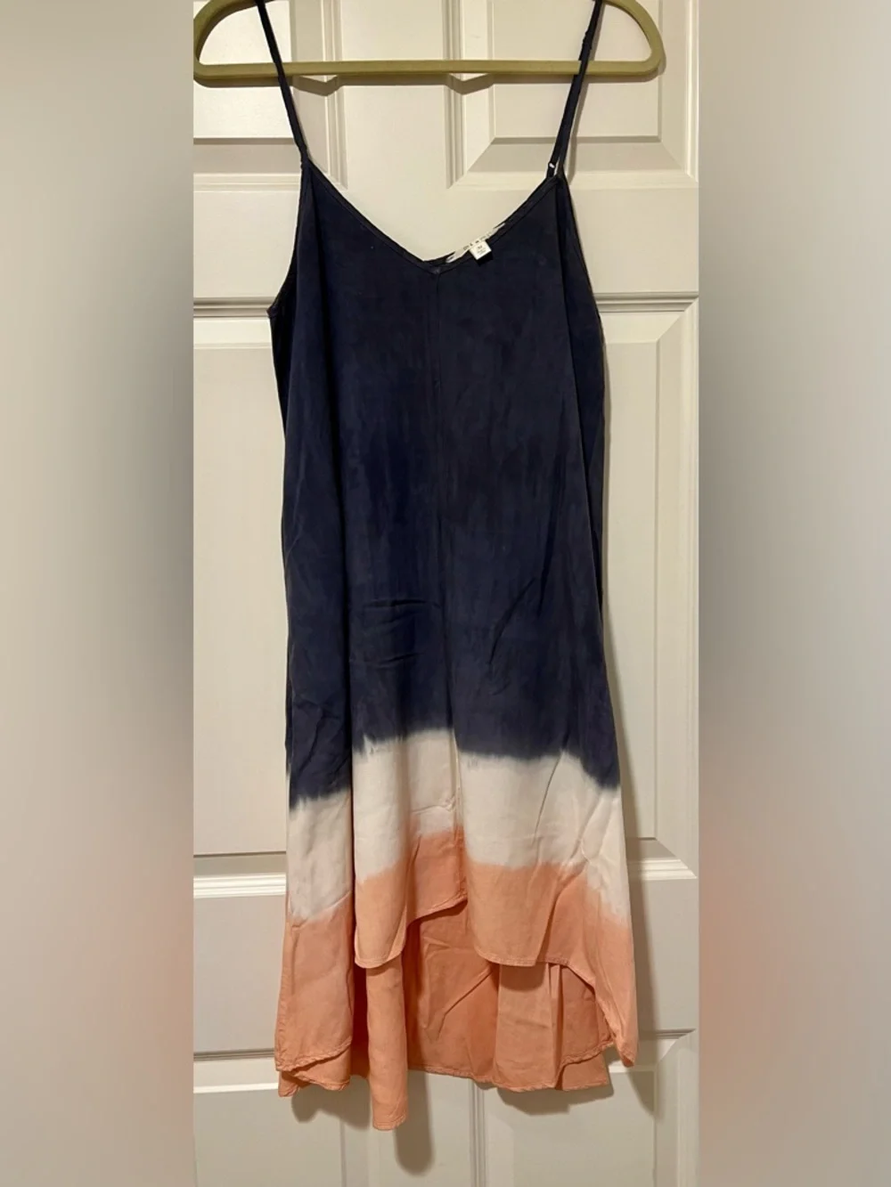 “Miami” Women’s Ombre Maxi Skirt in Navy, White & Peach - Picture 1 of 1